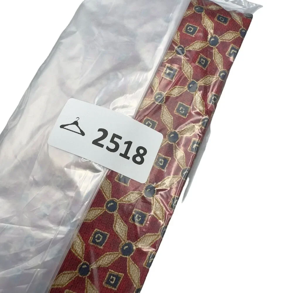 X'andrini 100% Silk Dress Tie Made in USA Vintage Geometric Print‎ 58